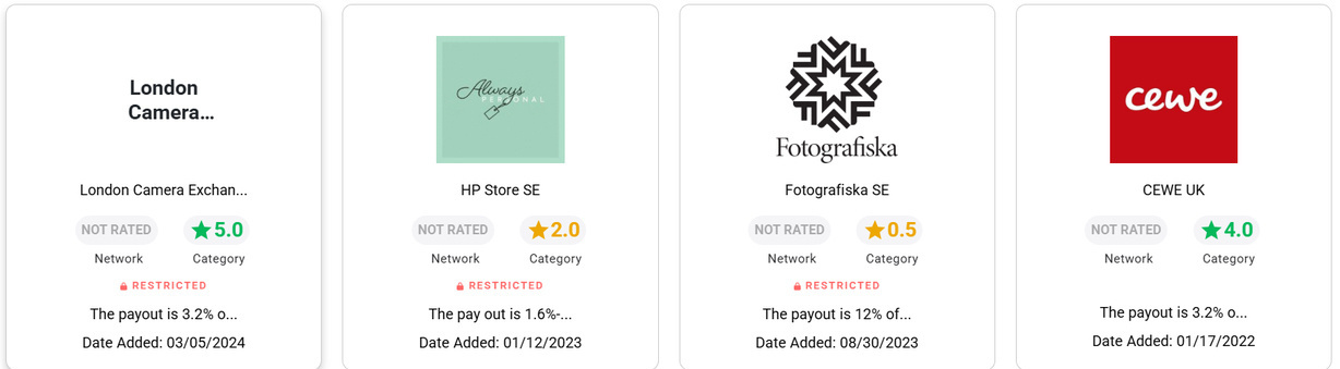 Flexoffers Photography Affiliate Programs