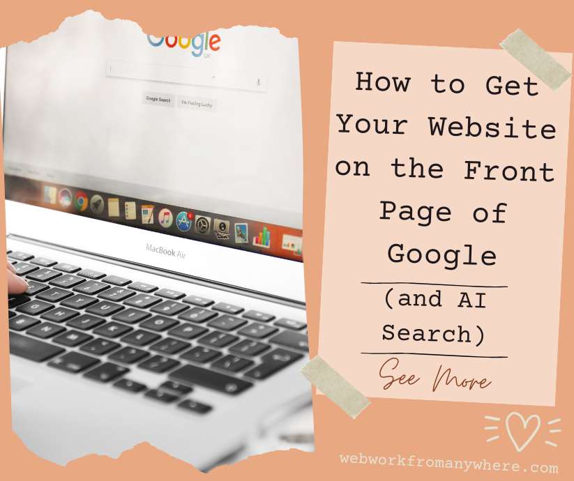 How to Get your Website on the Front Page of Google