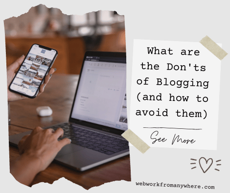 What are the Don'ts of Blogging