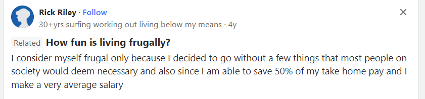 Frugal Living on Quora