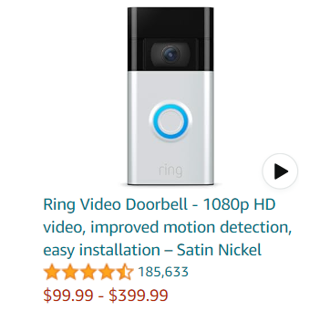 Ring Video Doorbell on Amazon