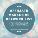 Affiliate Marketing Network List