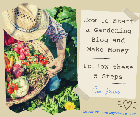 How to Start a Gardening Blog and Make Money