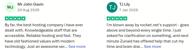 Rocket.net Trustpilot